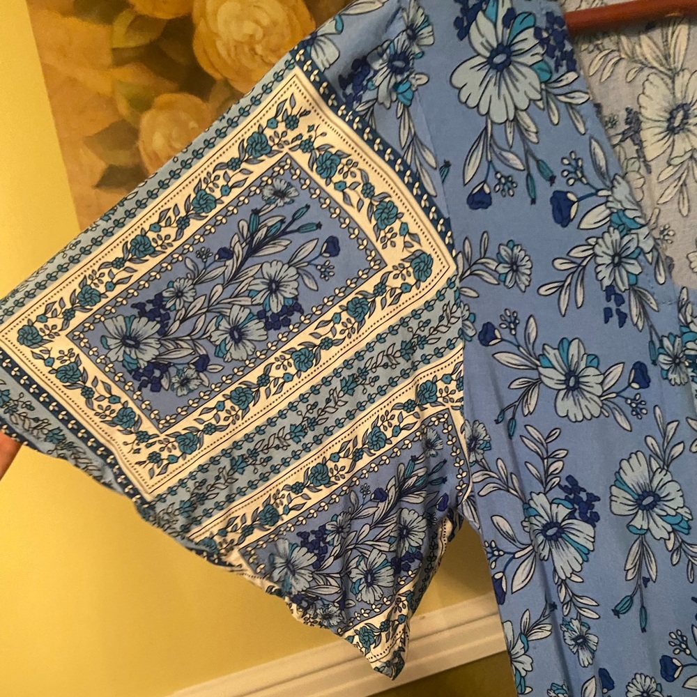 Bridgerton Vibes CottageCore Blue Dream Dress - Picture 3 of 5